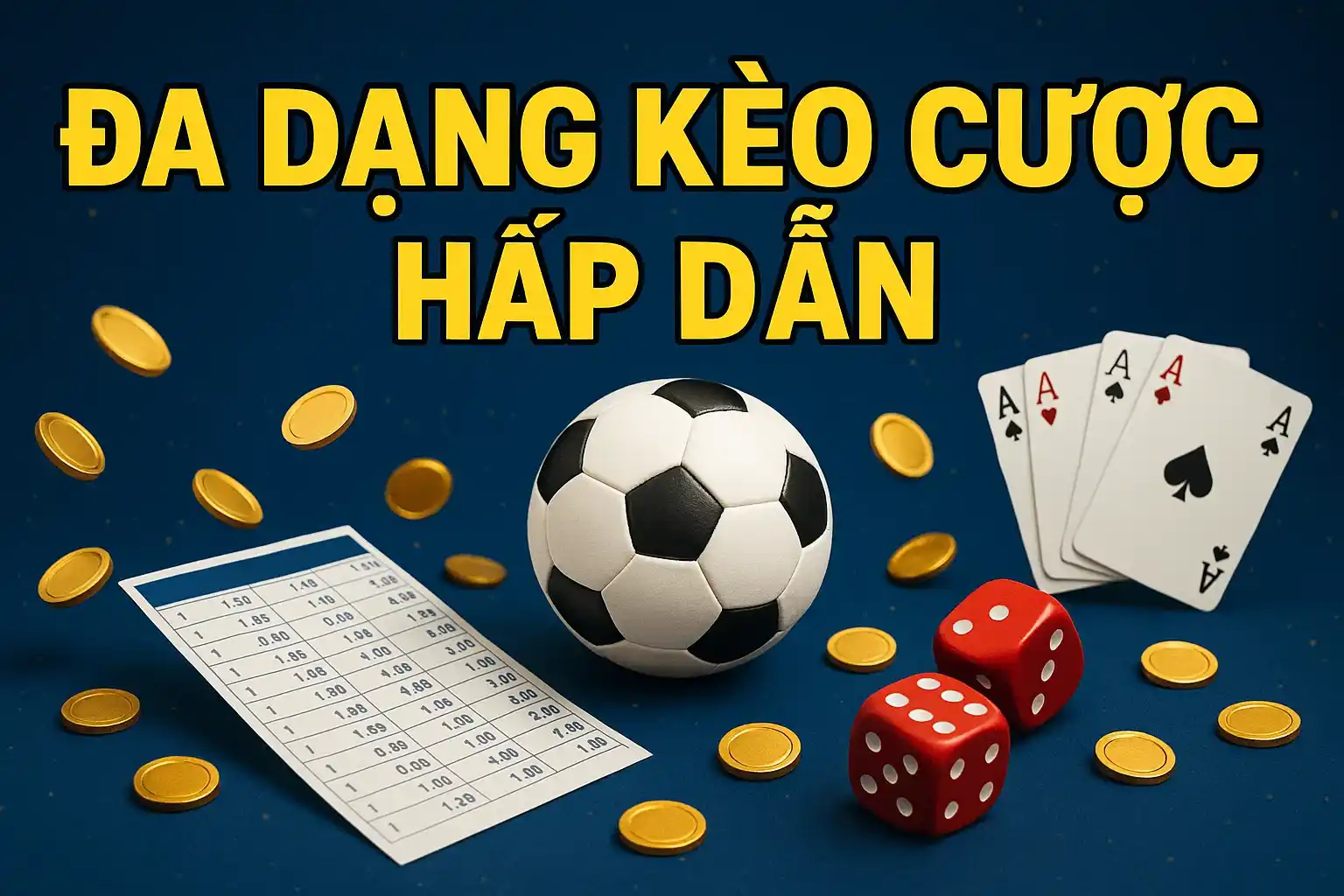 Đa dạng kèo cược hấp dẫn 