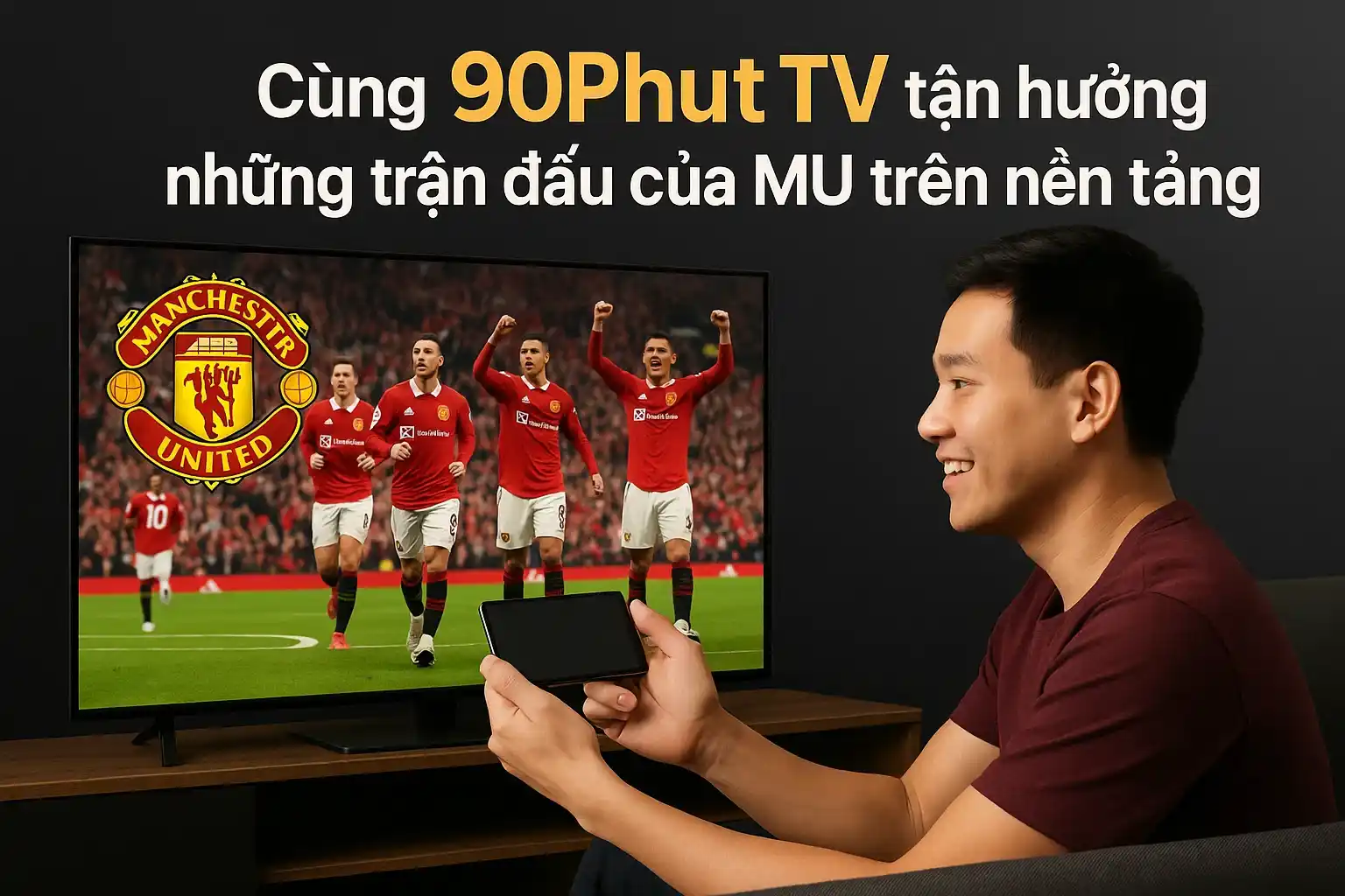 Cùng 90Phut TV tận hưởng những trận đấu của MU trên nền tảng
