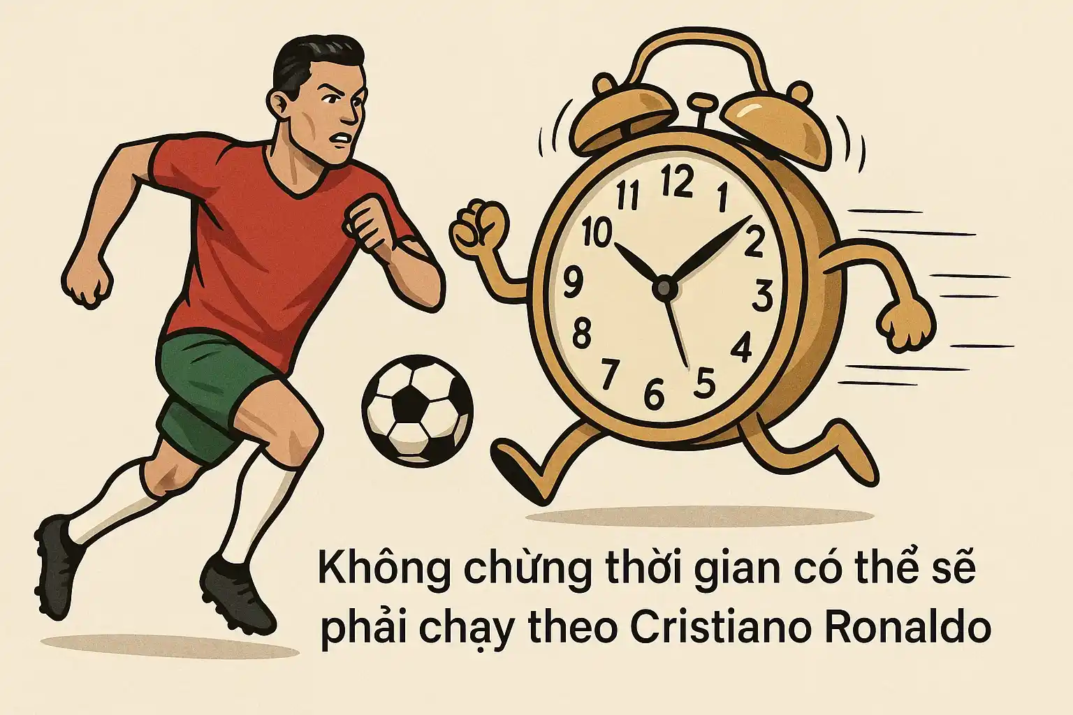 Không chừng thời gian có thể sẽ phải chạy theo Cristiano Ronaldo